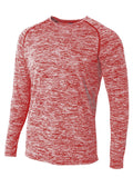 A4 Mens Long Sleeve Raglan Space Dye A4