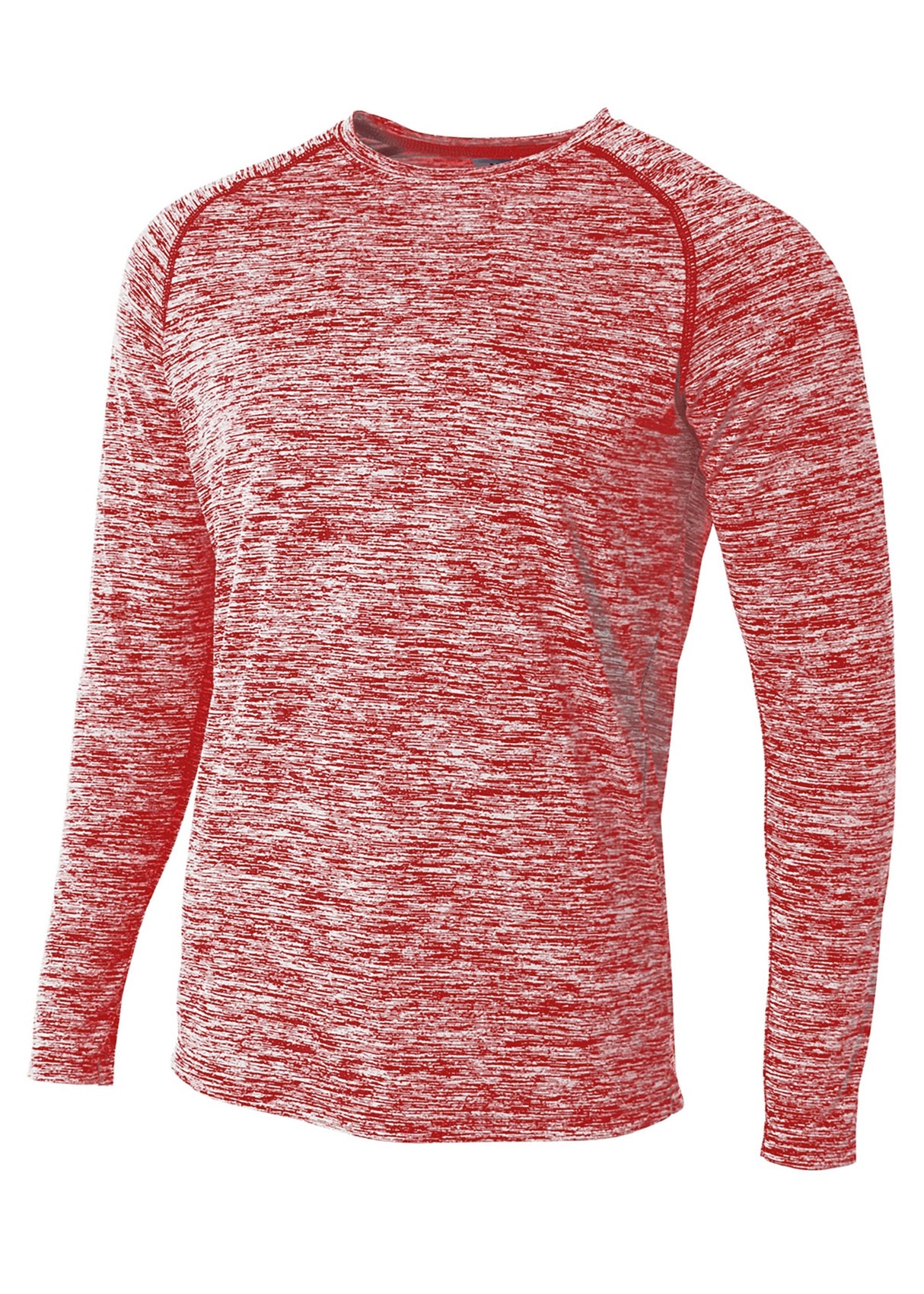 A4 Mens Long Sleeve Raglan Space Dye A4