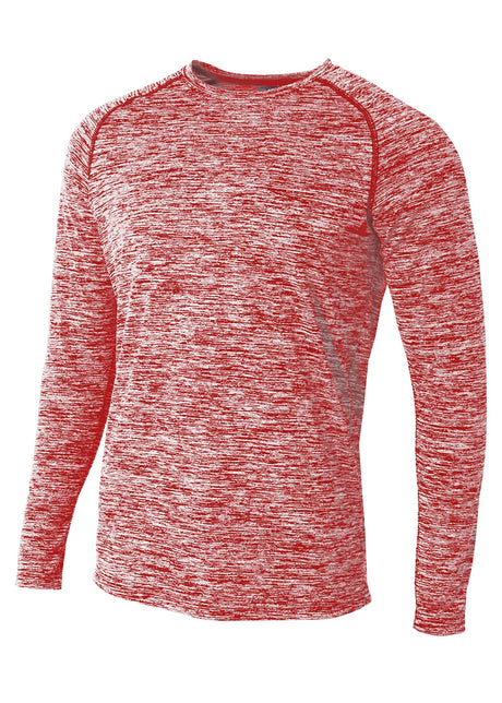 A4 Mens Long Sleeve Raglan Space Dye A4