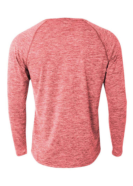 A4 Mens Long Sleeve Raglan Space Dye A4