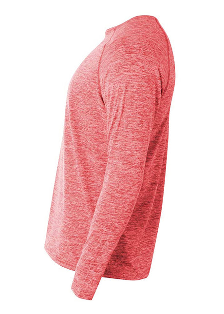 A4 Mens Long Sleeve Raglan Space Dye A4