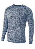 A4 Mens Long Sleeve Raglan Space Dye A4