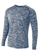 A4 Mens Long Sleeve Raglan Space Dye A4