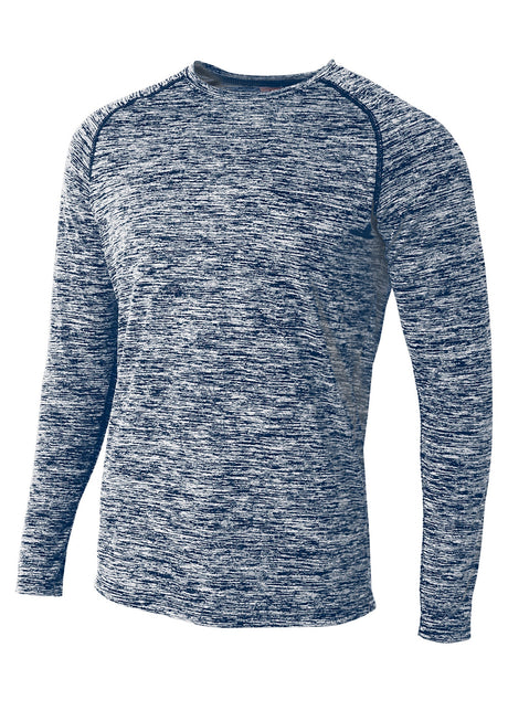 A4 Mens Long Sleeve Raglan Space Dye A4
