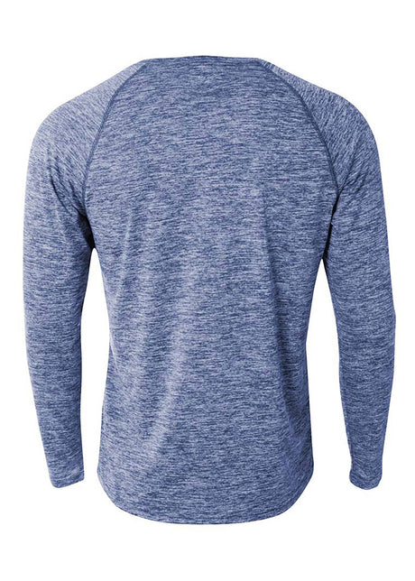 A4 Mens Long Sleeve Raglan Space Dye A4