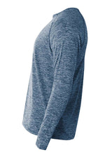 A4 Mens Long Sleeve Raglan Space Dye A4