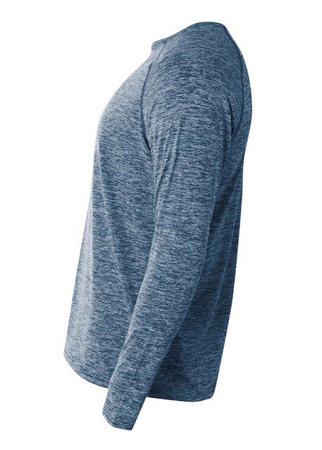 A4 Mens Long Sleeve Raglan Space Dye A4