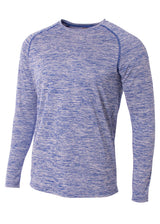 A4 Mens Long Sleeve Raglan Space Dye A4