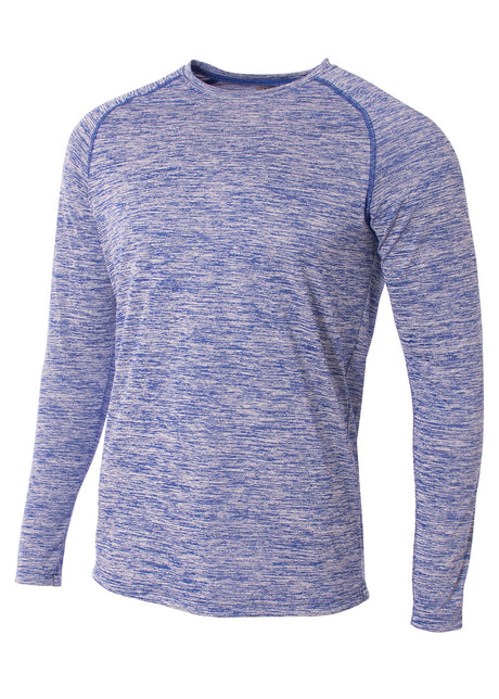 A4 Mens Long Sleeve Raglan Space Dye A4