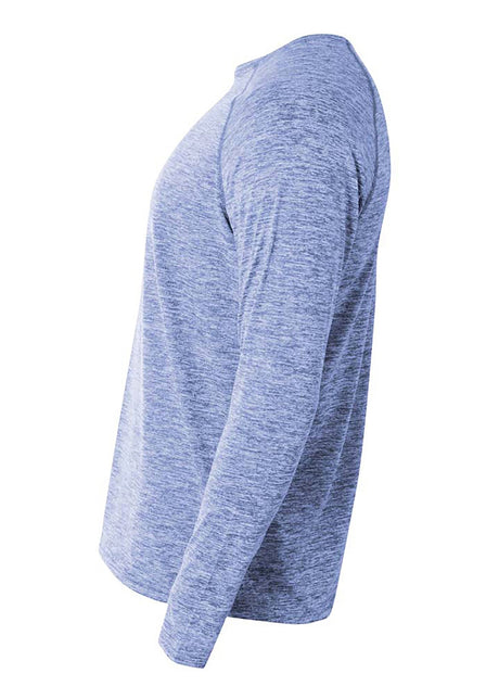 A4 Mens Long Sleeve Raglan Space Dye A4