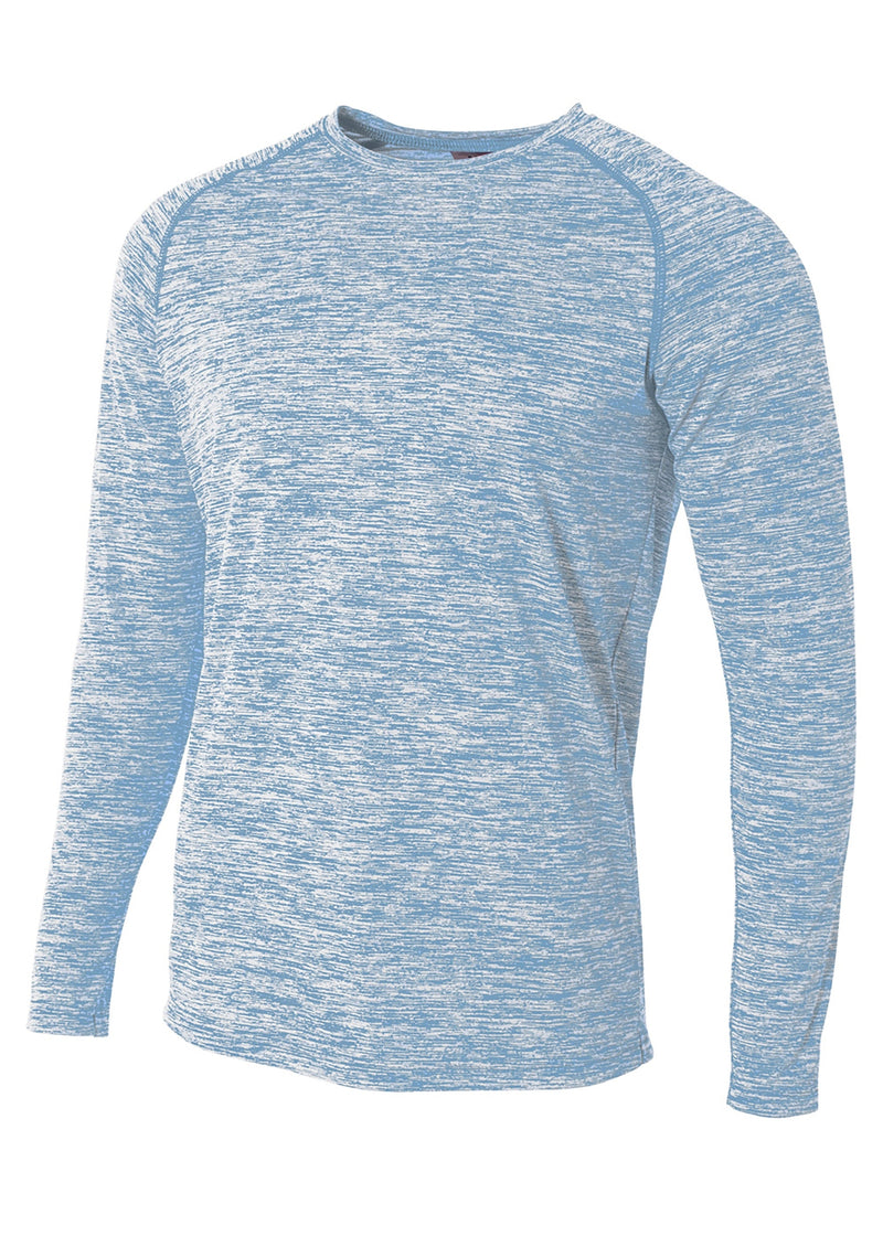 A4 Mens Long Sleeve Raglan Space Dye