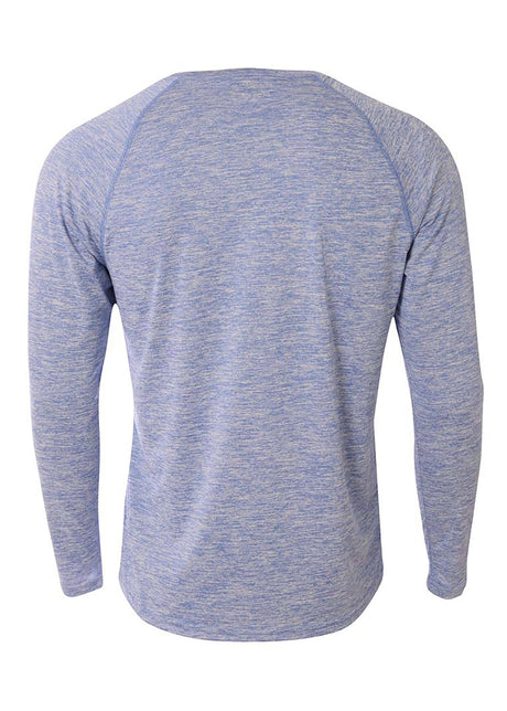 A4 Mens Long Sleeve Raglan Space Dye A4