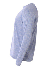A4 Mens Long Sleeve Raglan Space Dye A4