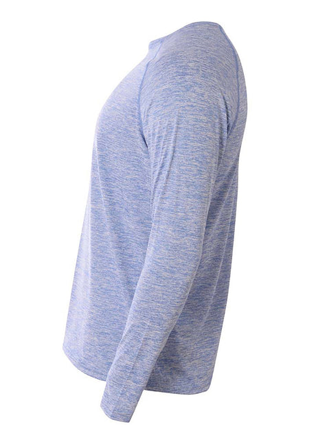 A4 Mens Long Sleeve Raglan Space Dye A4