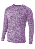A4 Mens Long Sleeve Raglan Space Dye A4