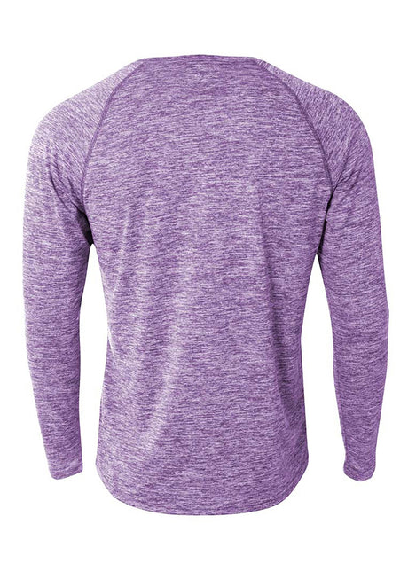 A4 Mens Long Sleeve Raglan Space Dye A4