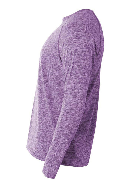 A4 Mens Long Sleeve Raglan Space Dye A4