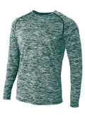 A4 Mens Long Sleeve Raglan Space Dye A4