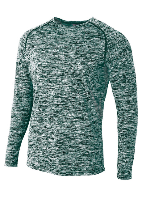 A4 Mens Long Sleeve Raglan Space Dye A4
