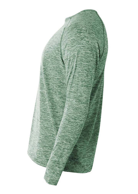 A4 Mens Long Sleeve Raglan Space Dye A4