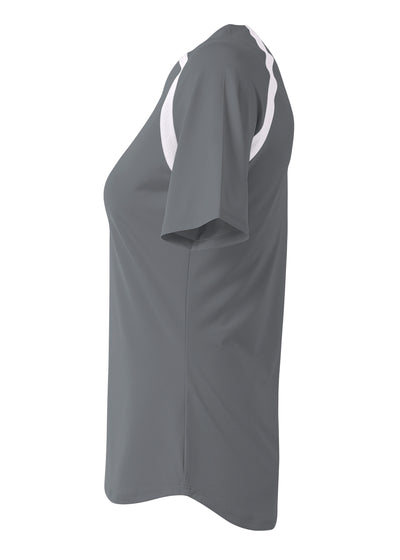 A4 Womens Ace Short Sleeve Volleyball Jersey