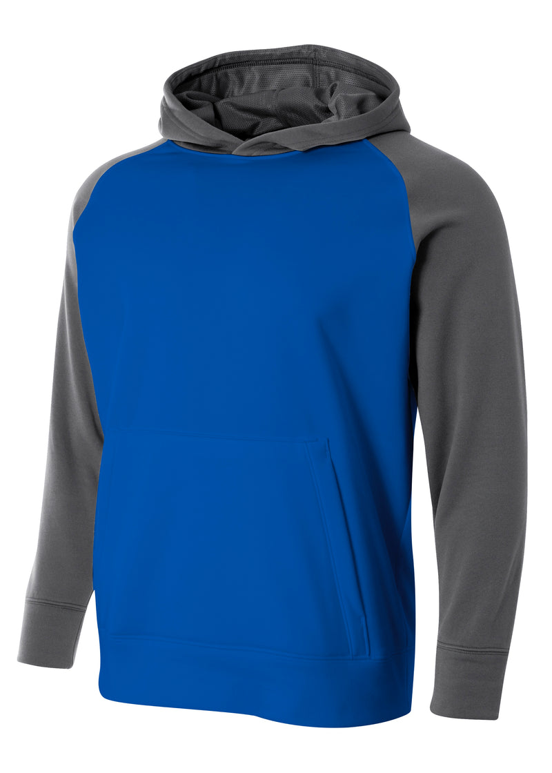 A4 Mens Color Block Tech Fleece Hoodie