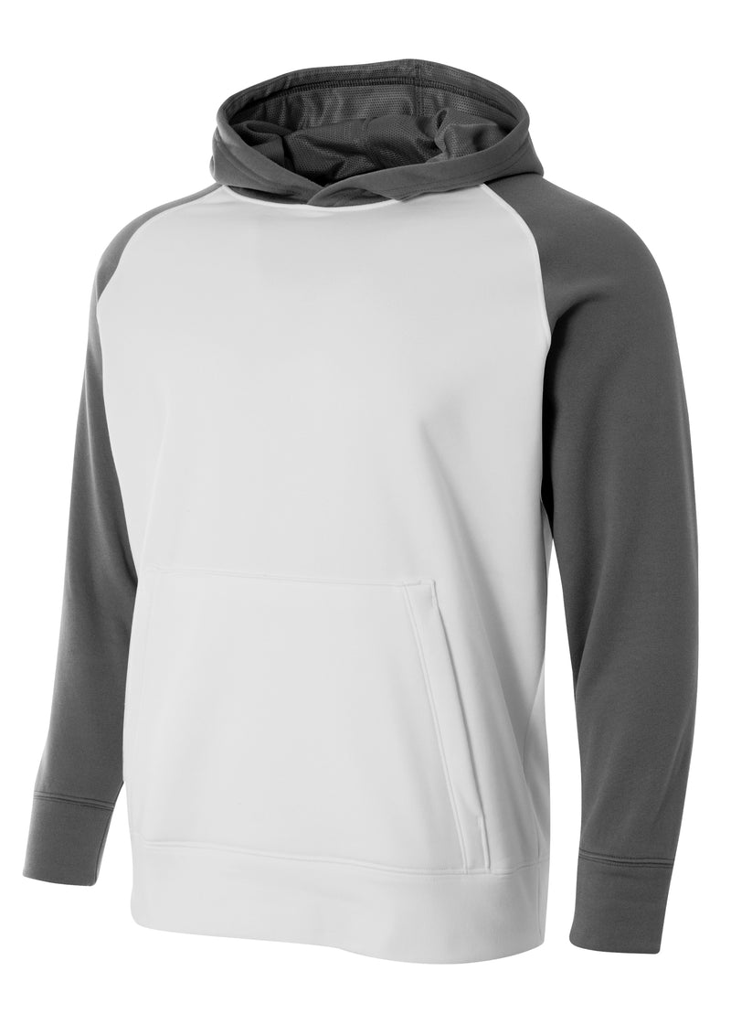 A4 Mens Color Block Tech Fleece Hoodie