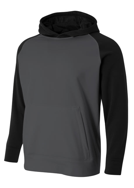 A4 Mens Color Block Tech Fleece Hoodie A4