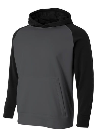 A4 Mens Color Block Tech Fleece Hoodie