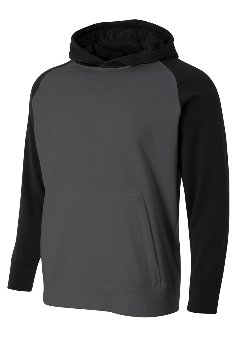 A4 Mens Color Block Tech Fleece Hoodie