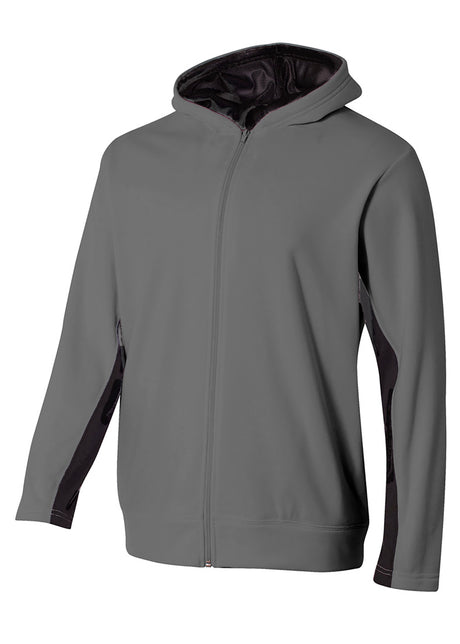 A4 Youth Full Zip Color Block Fleece Hoodie A4