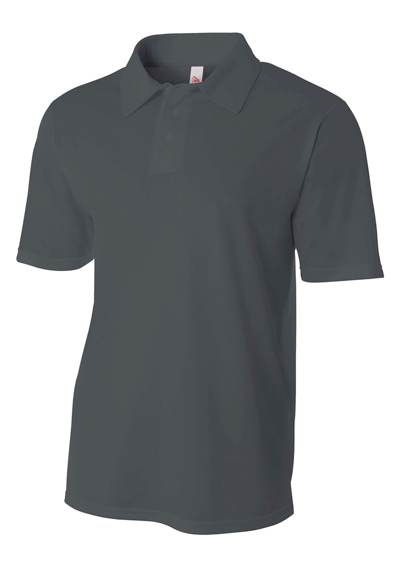 A4 Mens Textured Polo with Johnny Collar