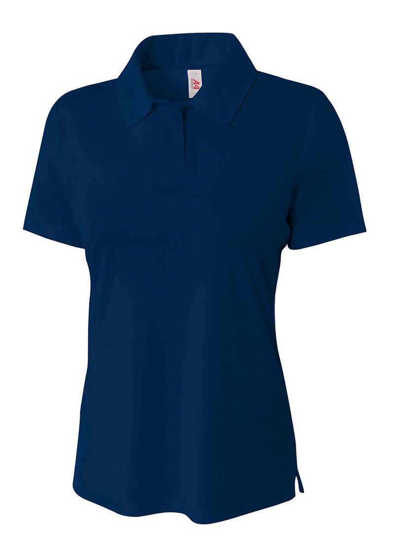 A4 Womens Solid Interlock Polo