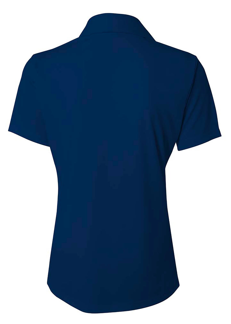 A4 Womens Solid Interlock Polo