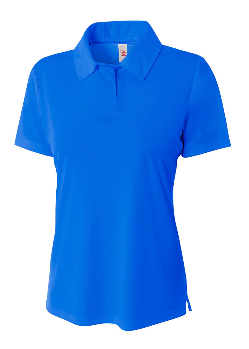 A4 Womens Solid Interlock Polo