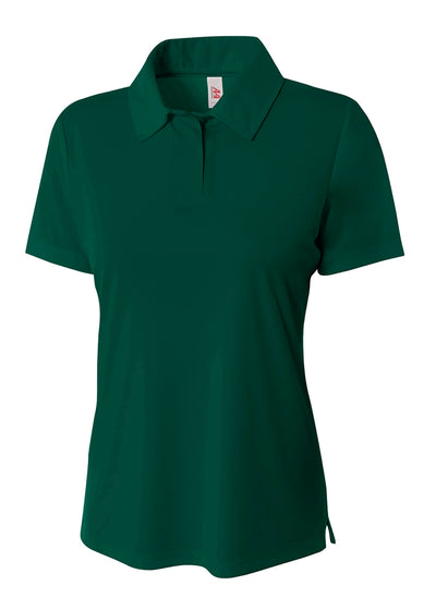 A4 Womens Solid Interlock Polo