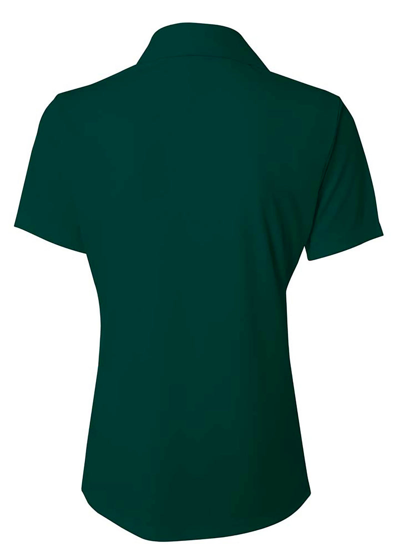 A4 Womens Solid Interlock Polo