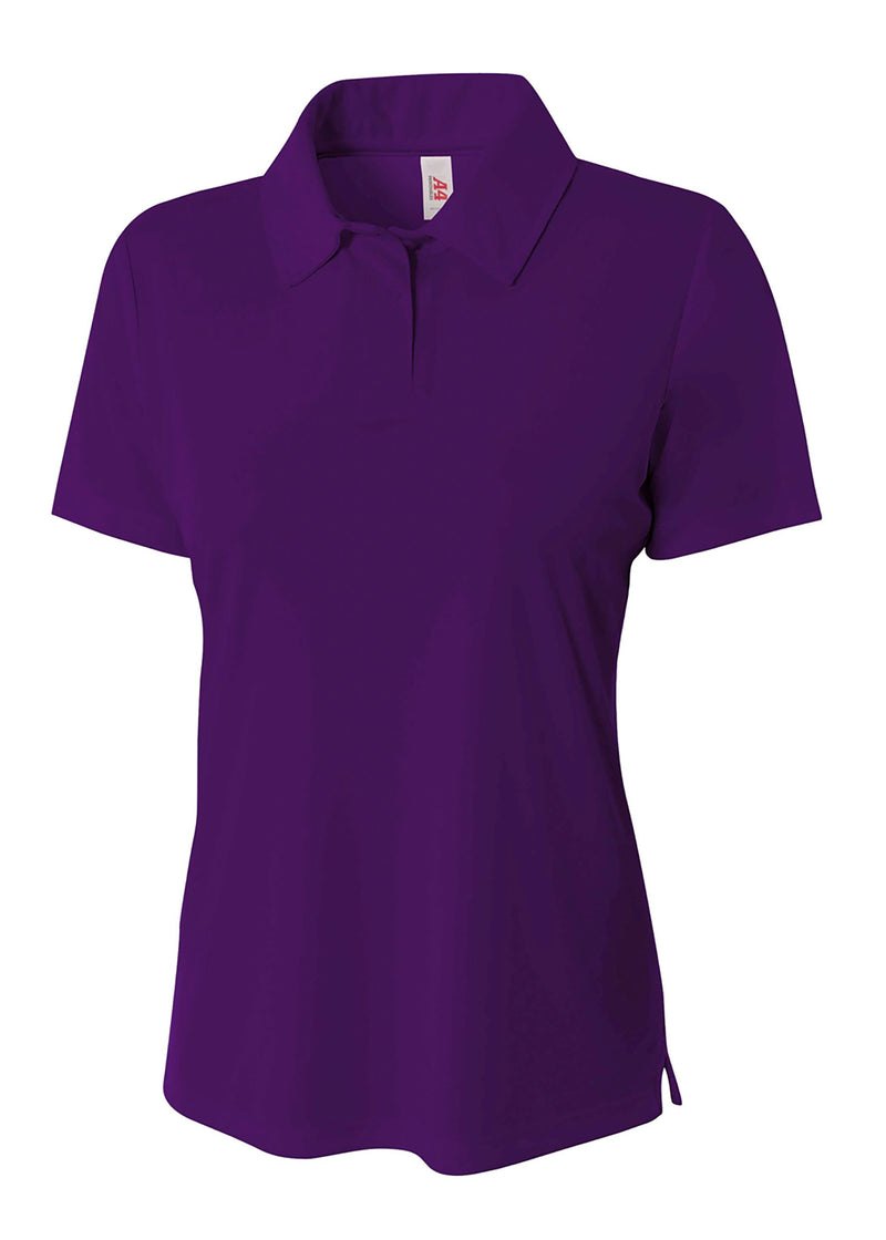 A4 Womens Solid Interlock Polo