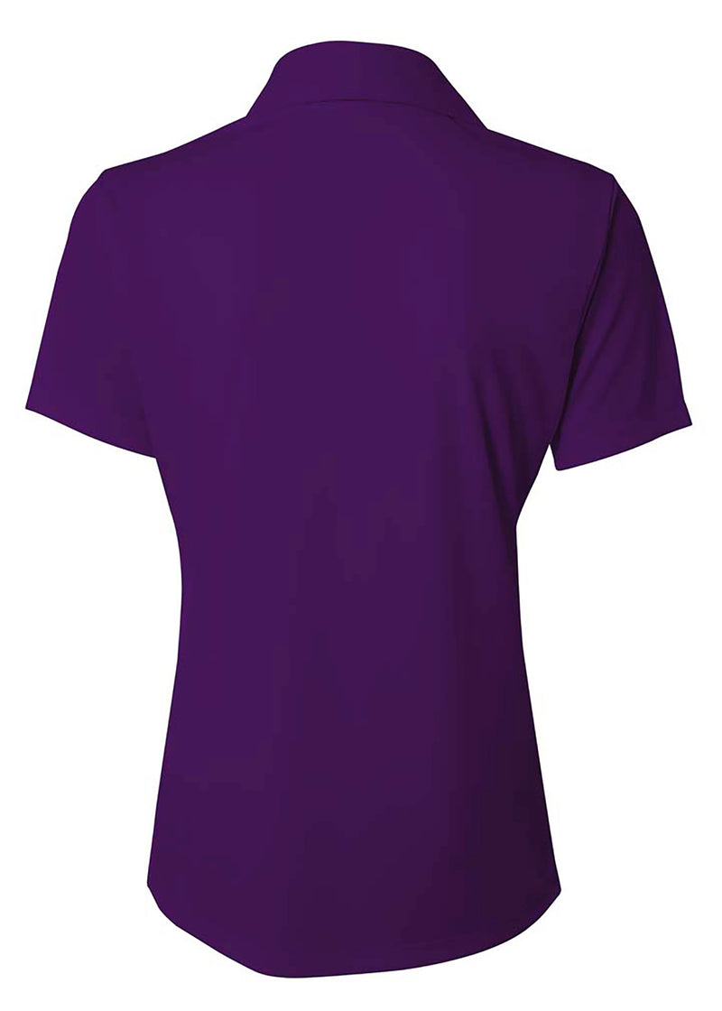 A4 Womens Solid Interlock Polo