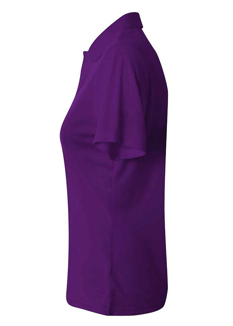 A4 Womens Solid Interlock Polo