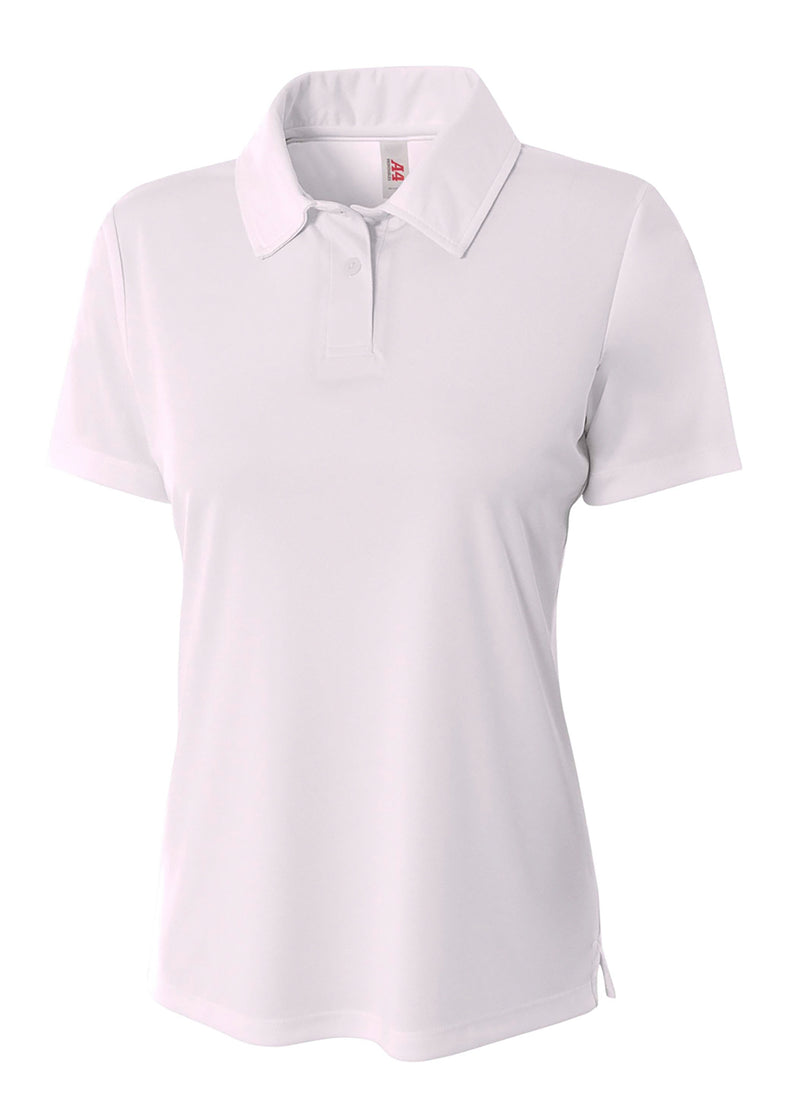 A4 Womens Solid Interlock Polo