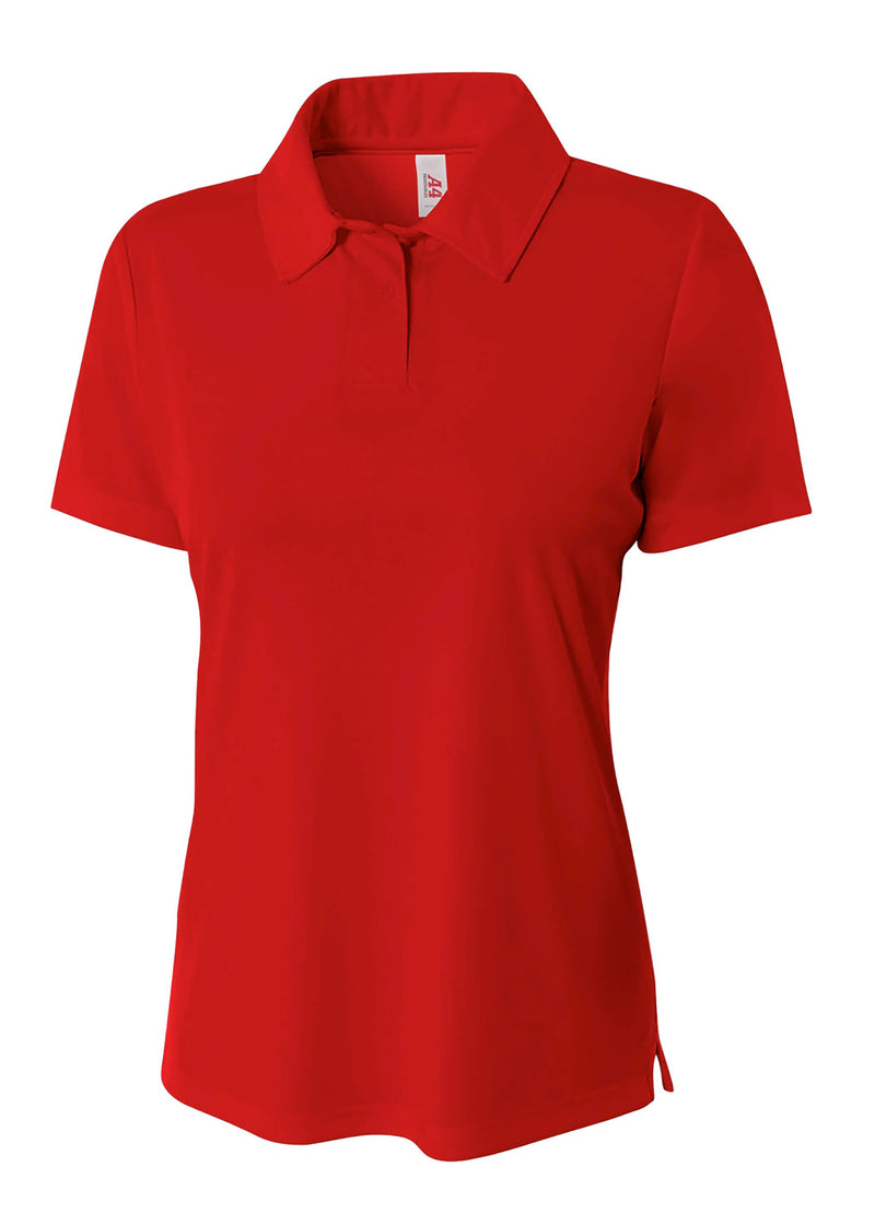 A4 Womens Solid Interlock Polo