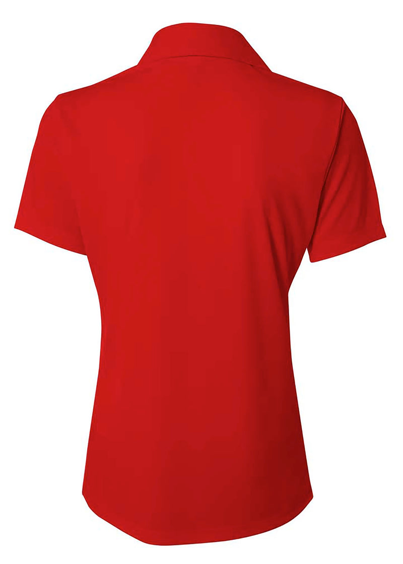 A4 Womens Solid Interlock Polo