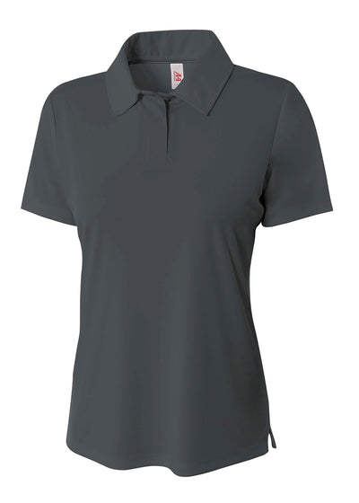 A4 Womens Solid Interlock Polo