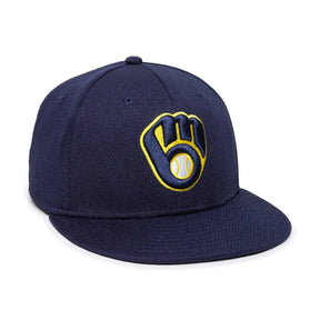 Outdoor Cap Milwaukee Brewers™ Official MLB® Replica Structured Solid Panel Hat (MLB-400)-1