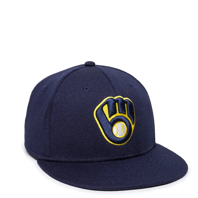 Outdoor Cap Milwaukee Brewers™ Official MLB® Replica Structured Solid Panel Hat (MLB-400)-1