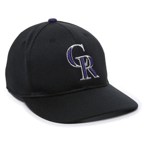 Outdoor Cap Colorado Rockies™ Official MLB® Replica Structured Solid Panel Hat (MLB-350)-1