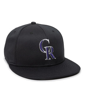 Outdoor Cap Colorado Rockies™ Official MLB® Replica Structured Solid Panel Hat (MLB-400)-1