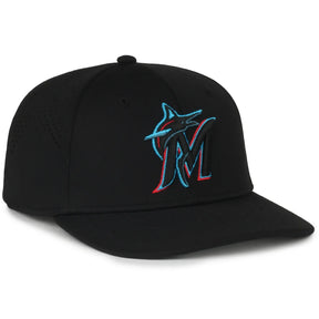 Outdoor Cap Miami Marlins™ Official MLB® Replica Structured Solid Panel Hat (MLB-650)-1