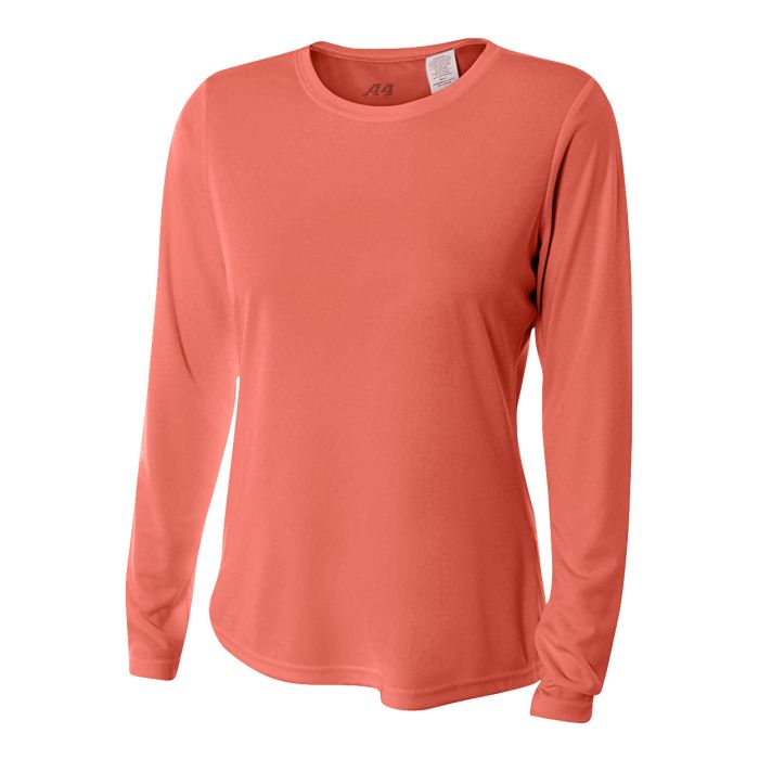 A4 Women's Long Sleeve Cooling Performance Crew
